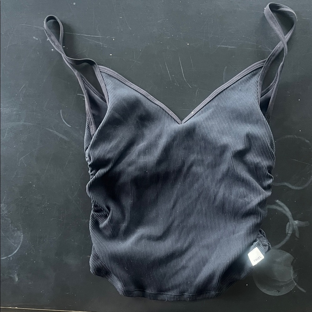 Vuori Black Ribbed Camisole